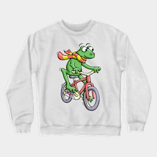 Bicycling Frog Crewneck Sweatshirt